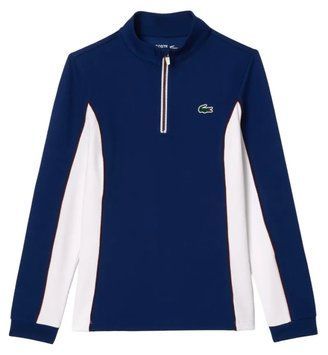 Толстовка Lacoste Slim Fit Quarter-Zip - темно-синій/білий ST97183 фото