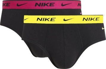 Чоловічі боксерські шорти Nike Everyday Cotton Stretch Brief 2P - чорний/лазерна фуксія/світло-лазерний помаранчевий ST94780 фото
