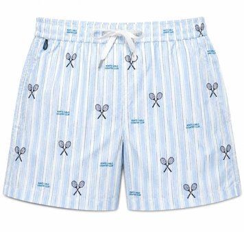 Мужские боксеры Monte-Carlo Country Club MCCC Crossed Rackets Boxer - белый/голубой ST112081 фото