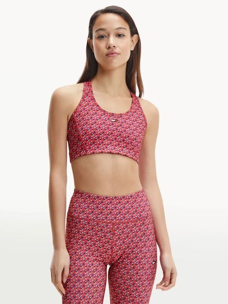 Tommy Hilfiger Mid Intensity AOP Racer Bra - small Island гео-розовый ST82165 фото