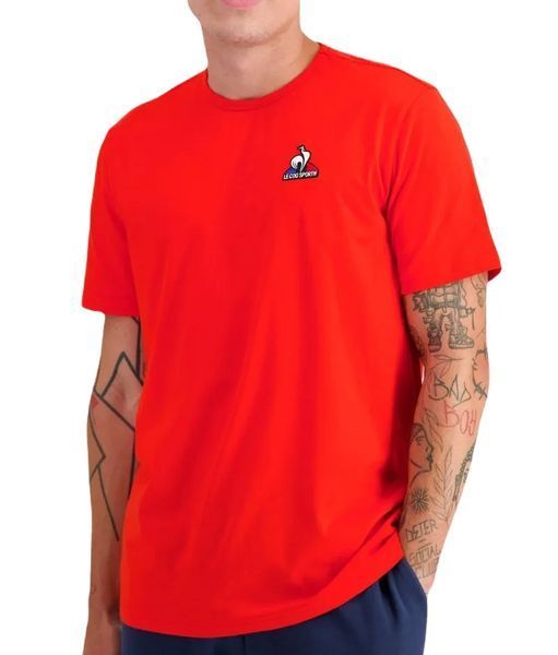 Мужская футболка Le Coq Sportif ESS Tee Short Sleeve N&deg;4 SS23 - технический красный ST90572 фото