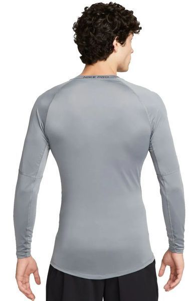 Компресійний одяг Nike Pro Dri-FIT Tight Long-Sleeve Fitness Top - димчатий/чорний ST94116 фото