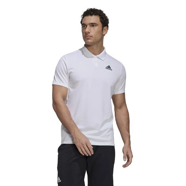 Чоловіче поло Adidas Club Pique - білий/чорний ST85605 фото