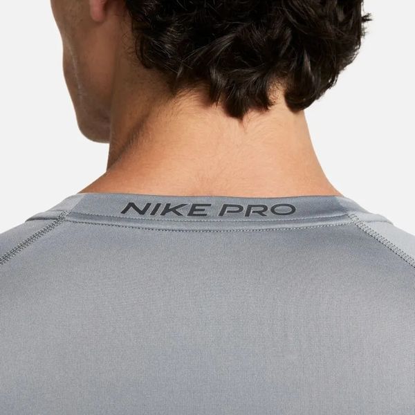Компресійний одяг Nike Pro Dri-FIT Tight Long-Sleeve Fitness Top - димчатий/чорний ST94116 фото