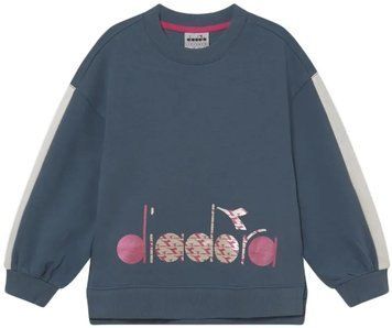 Толстовка для девочек Diadora Jg. Толстовка Crew Twinkle - синий фарфор ST79628 фото