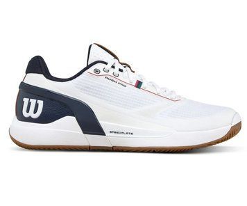 Мужские весловые туфли Wilson Rush Pro 5 Clay - белый/темно-синий пиджак/gum1a ST112292 фото