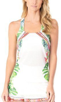 Жіночий топ Lucky in Love Palm Island Tank With Bra - білий ST95116 фото