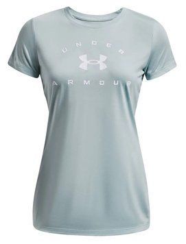 Under Armour Жіноча футболка UA Tech&trade; Solid Logo Arch Short Sleeve T-shirt - брейкер синій/білий ST84159 фото