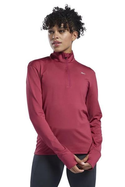 Жіноча толстовка Reebok Workout Running 1/4 Zip W - punch berry ST78377 фото