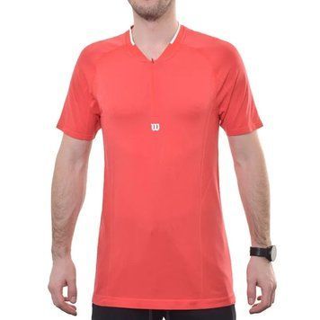 Чоловіче поло Wilson Players Seamless Zip Henley 2.0 - інфрачервоне ST90142 фото