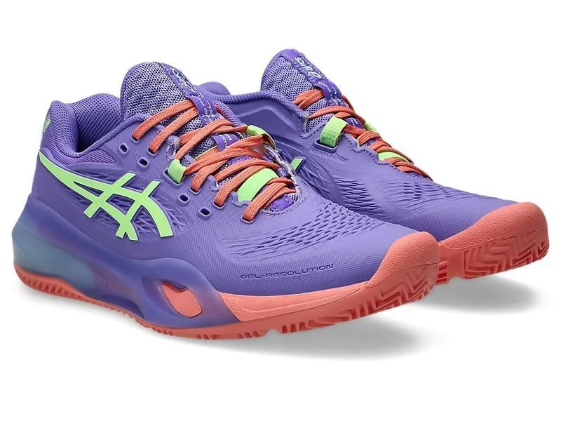 Женские туфли для весла Asics Gel-Resolution X Padel - аметист/зеленый с подсветкой ST107889 фото
