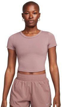 Жіночий топ Nike One Fitted Dri-Fit Short Sleeve - димчасто-ліловий/чорний ST96619 фото