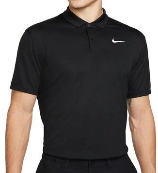 Мужская футболка-поло Nike Court Dri-Fit Pique M - черно-белая ST82202 фото