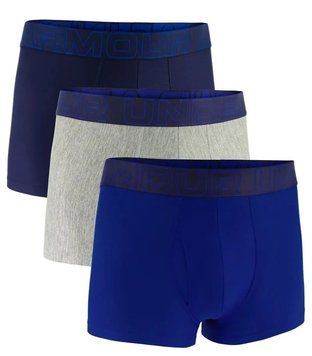 Чоловічі боксери Under Armour Performance Tech 3in Boxerjock 3P - чорні/сірі/червоні ST96967 фото