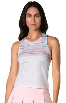 Жіночий топ Lucky in Love Deco in Love Stripe Tank - білий ST97356 фото