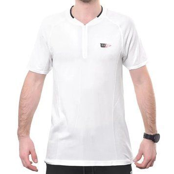 Чоловіче поло Wilson Players Seamless Zip Henley 2.0 - яскраво-біле ST90140 фото