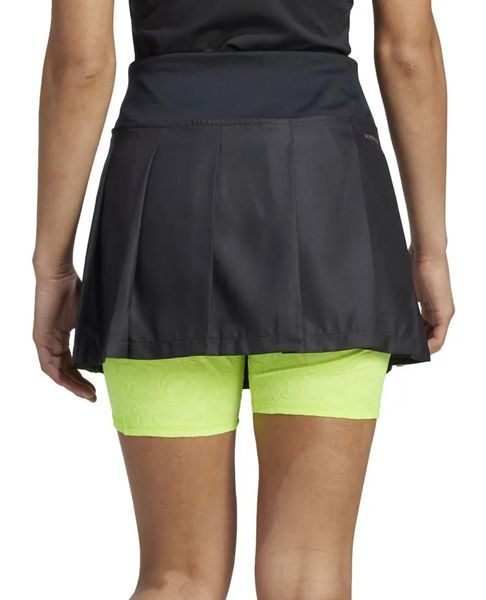 Жіноча спідниця Adidas Pleat Skirt Pro - чорна/жовта неоново ST92007 фото