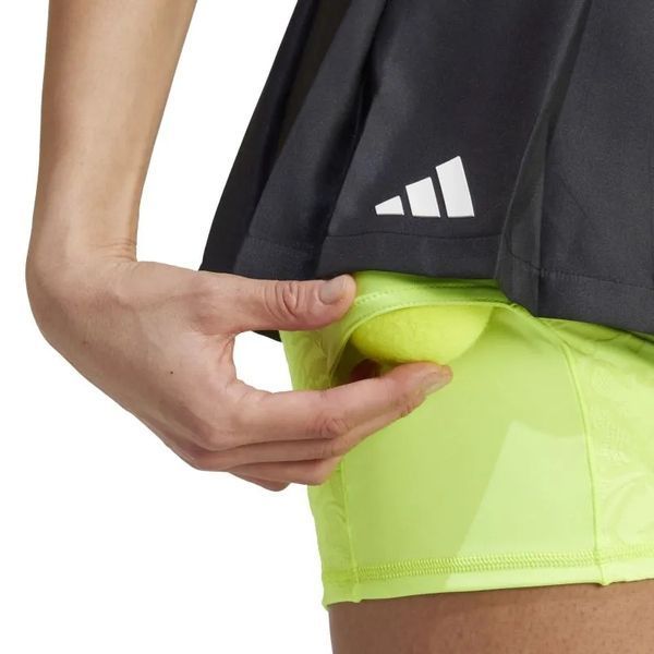 Жіноча спідниця Adidas Pleat Skirt Pro - чорна/жовта неоново ST92007 фото