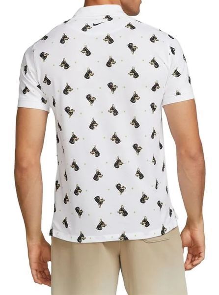 Чоловіче поло Nike Print Slim - біле ST86996 фото