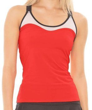 Жіночий топ Lucky in Love Tech It Out Crossover Tank W/Bra - малиновий ST87670 фото