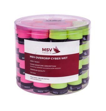 Наружные накладки MSV Cyber ​​Wet Overgrip 60P - неоновый желтый/неоново-оранжевый/неоново-розовый ST67698 фото