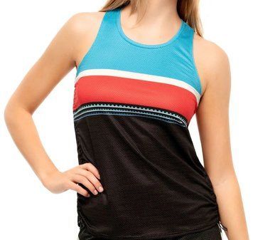 Lucky in Love Жіночий топ Post a Plaid Post it Cinch Tank - чорний ST80292 фото