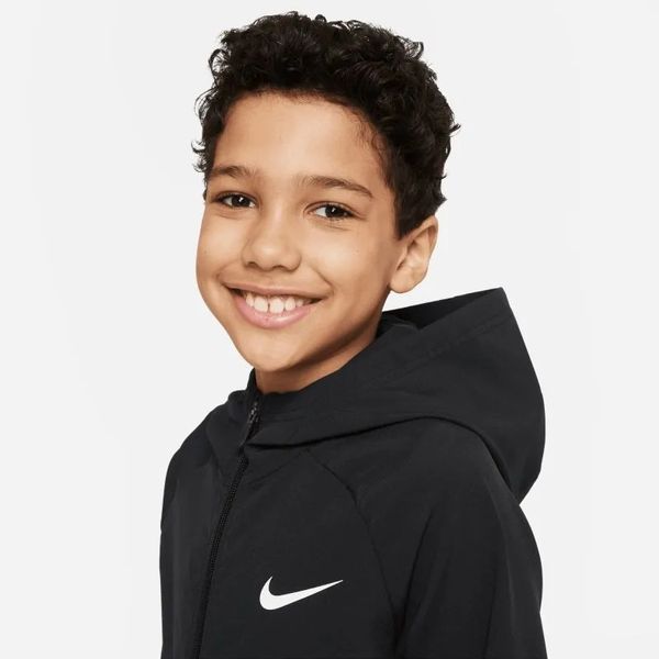 Толстовка Nike Boys Dri-Fit Woven Training &mdash; черный/черный/черный/белый ST88381 фото