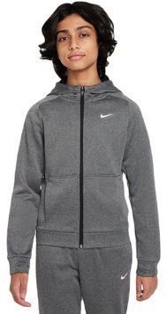 Толстовка для мальчиков Nike Kids Therma-FIT с молнией во всю длину - черный/белый ST93376 фото