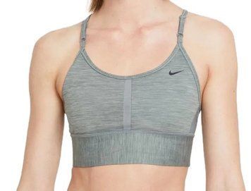 Жіночий бюстгальтер Nike Dri-Fit Indy LL Bra W - сірий/чистий/чорний ST80318 фото