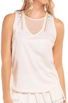 Женский топ Lucky in Love Desert Vibes Arrow Stripe Tank - белый ST86178 фото