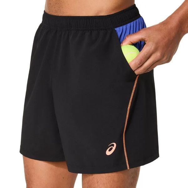 Мужские шорты Asics Padel Court 7in - черный/темно-кобальтовый ST105933 фото