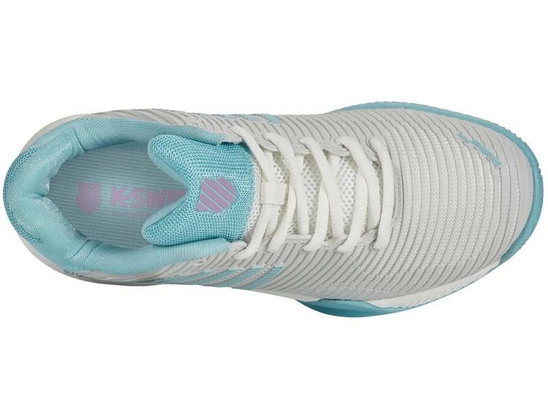 Жіночі кросівки K-Swiss Hypercourt Express 2 HB - блискучий білий/блакитний/прозорий бузковий ST85969 фото