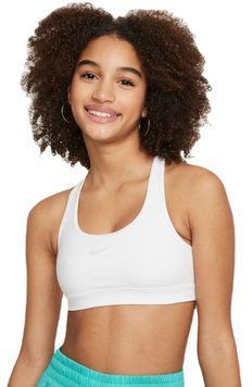Спортивний бюстгальтер для дівчат Nike Girls Swoosh - білий/чиста платина ST94197 фото