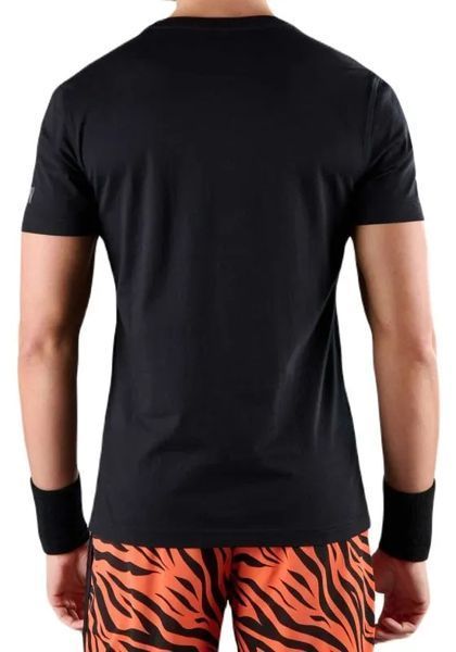 Чоловіча футболка Hydrogen Court Cotton - чорний/помаранчевий тигр ST87261 фото