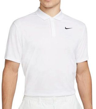 Мужская футболка-поло Nike Court Dri-Fit Pique M - белый/черный ST82201 фото
