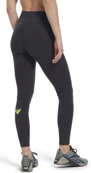 Жіночі легінси Reebok Les Mills Lux Vector Graphic - чорні ST88018 фото