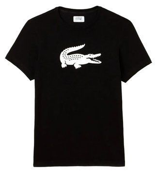Тенісна технічна трикотажна футболка Lacoste Boys SPORT у розмірі з крокодилом - чорна ST95262 фото