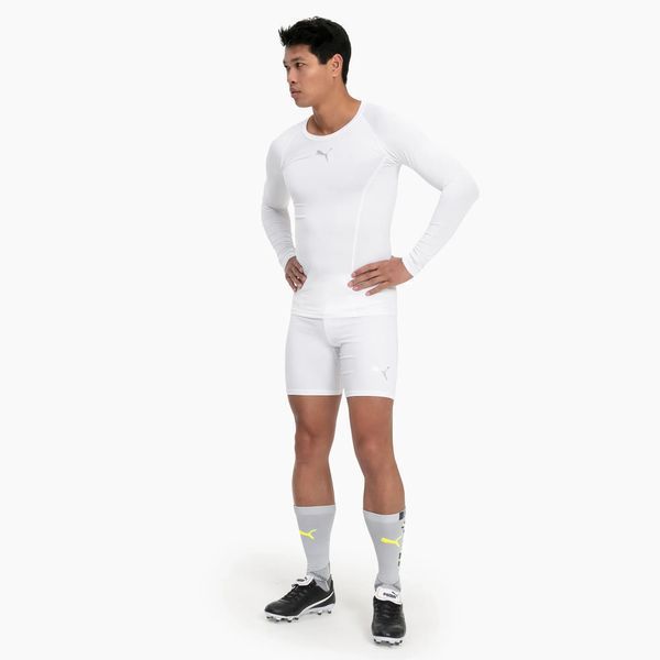 Чоловіча футболка (довгий рукав) Puma Liga Baselayer Tee Long Sleeve - puma white ST85750 фото