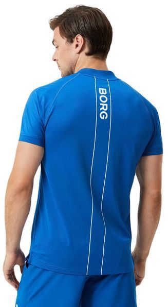Чоловіче поло Bj&ouml;rn Borg Ace Performance Zip - класичне синє ST96921 фото
