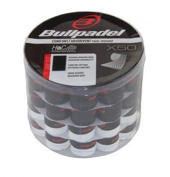 Наружные накладки Bullpadel Comfort Padel Overgrip GB 1201 50P - чёрные/белые ST98168 фото
