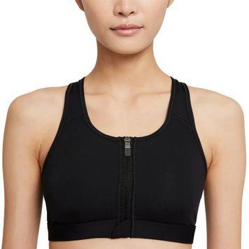 Женский бюстгальтер Nike Swoosh на молнии спереди W - черный/черный/белый ST83014 фото