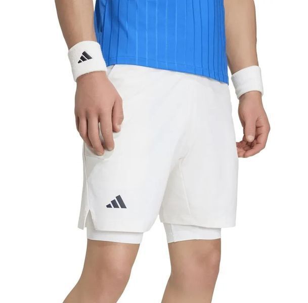 Мужские шорты Adidas Tennis Climacool Short & Tight Set - белые ST111283 фото