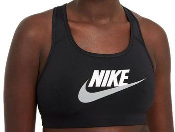 Жіночий бюстгальтер Nike Medium-Support Graphic Sports - чорний/білий/сірий із частинками ST81017 фото