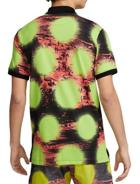 Мужская футболка-поло Nike Printed Slim-Fit - вольт/черный/черный ST91495 фото