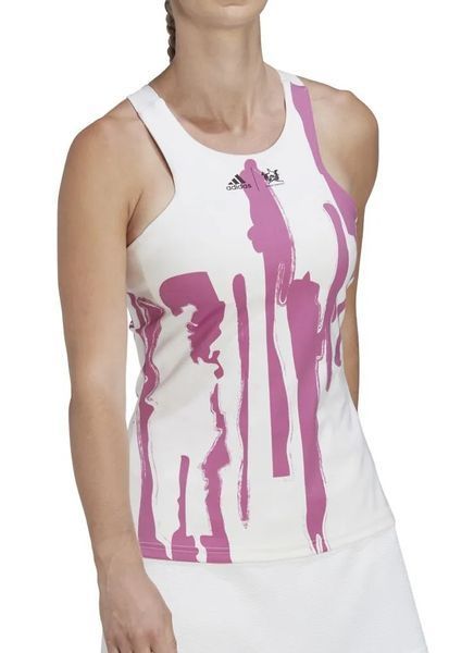 Жіночий топ Adidas New York Y-tank - білий/напівбузковий ST86623 фото