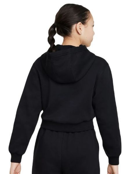 Світшот для дівчаток Nike Sportswear Club Fleece Crop - чорно-білий ST93586 фото
