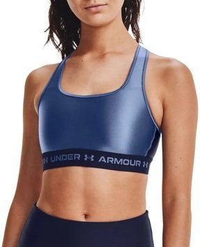 Женский спортивный бюстгальтер Under Armour Mid Crossback Matte/Shine - синий ST76310 фото