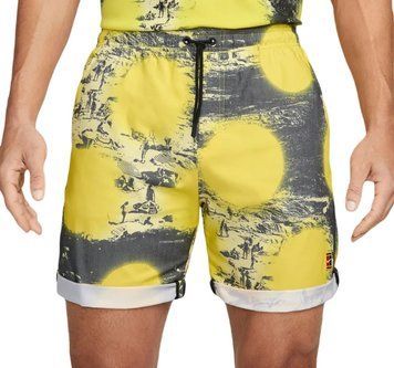 Мужские теннисные шорты с принтом Nike Dri-FIT Heritage &mdash; желто-желтый ST91526 фото