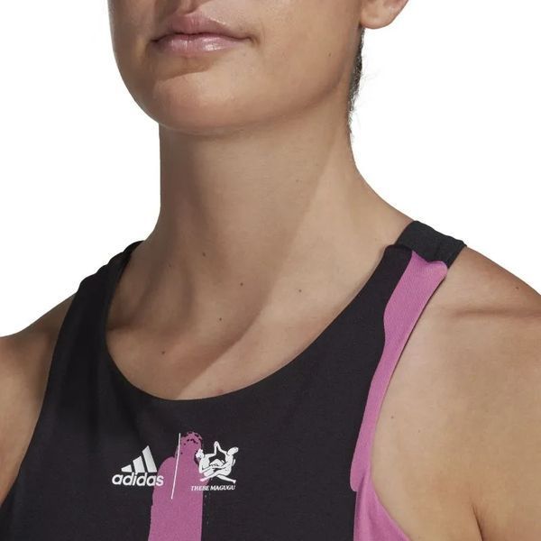 Жіночий топ Adidas New York Y-tank - чорний/напівбузковий ST86833 фото
