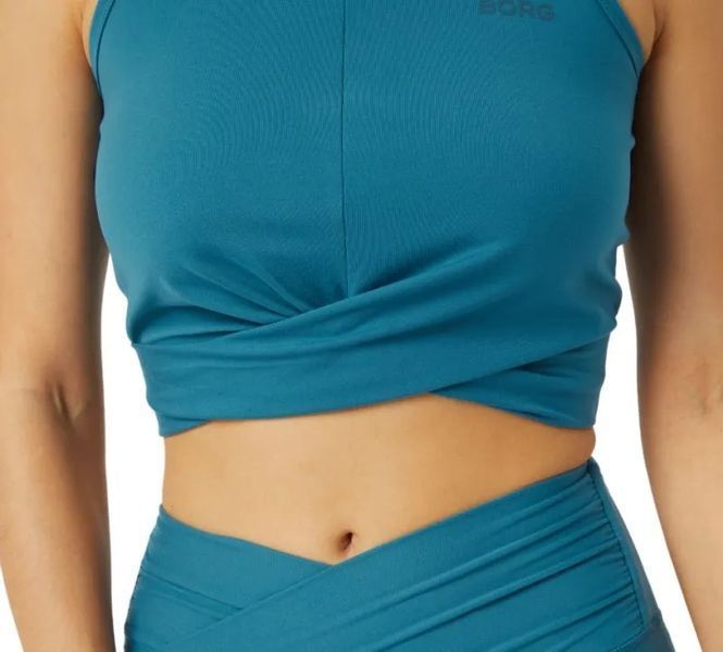 Жіноча безрукавка Bj&ouml;rn Borg Studio Cross Tank Top - крижень синій ST95563 фото